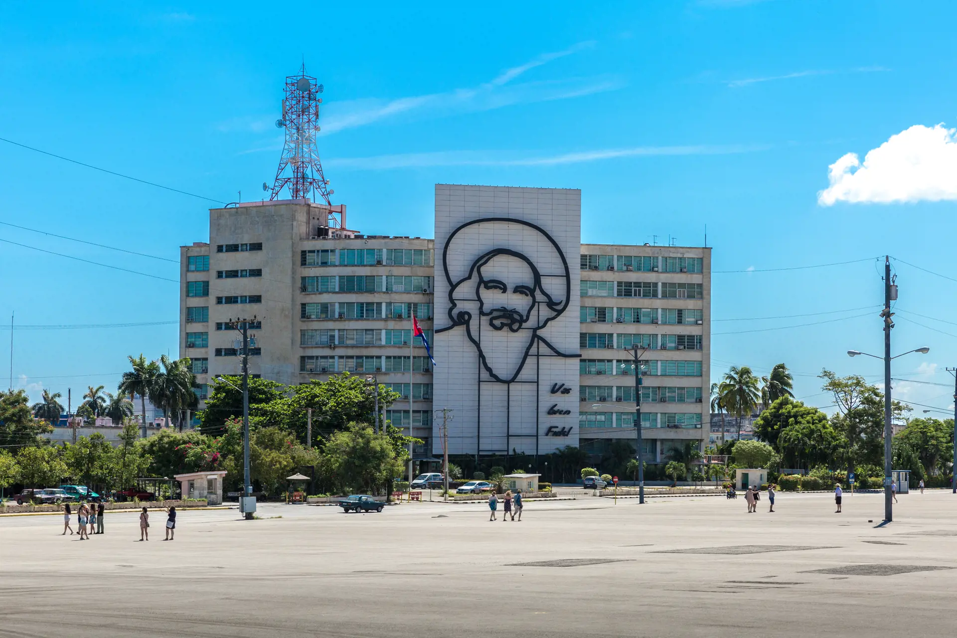 shutterstock_300024383 HAVANA,  Building with Fidel Castro at La Plaza de la Revolucion.jpg
