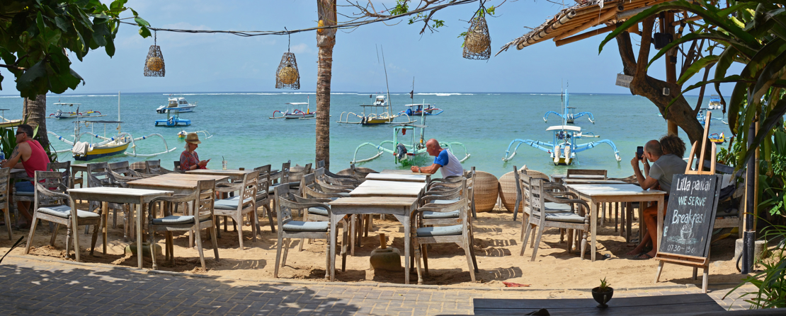 Beachside Restaurant Panorama at Sanur beach in the afternoon..jpg
