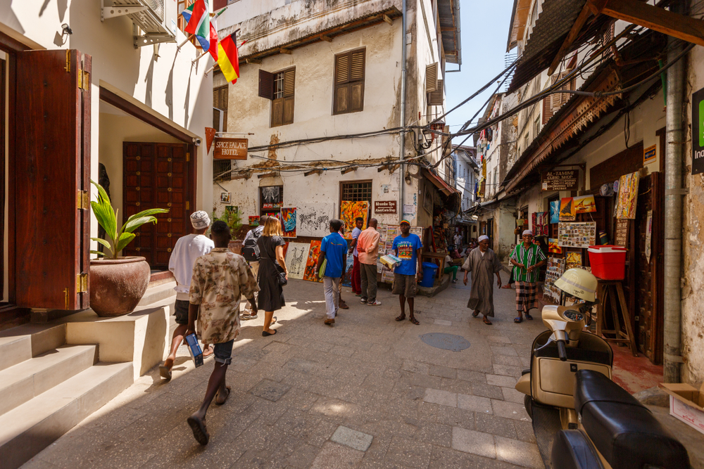 Street Of The Historic Center Of The Old Town Of Stone Town