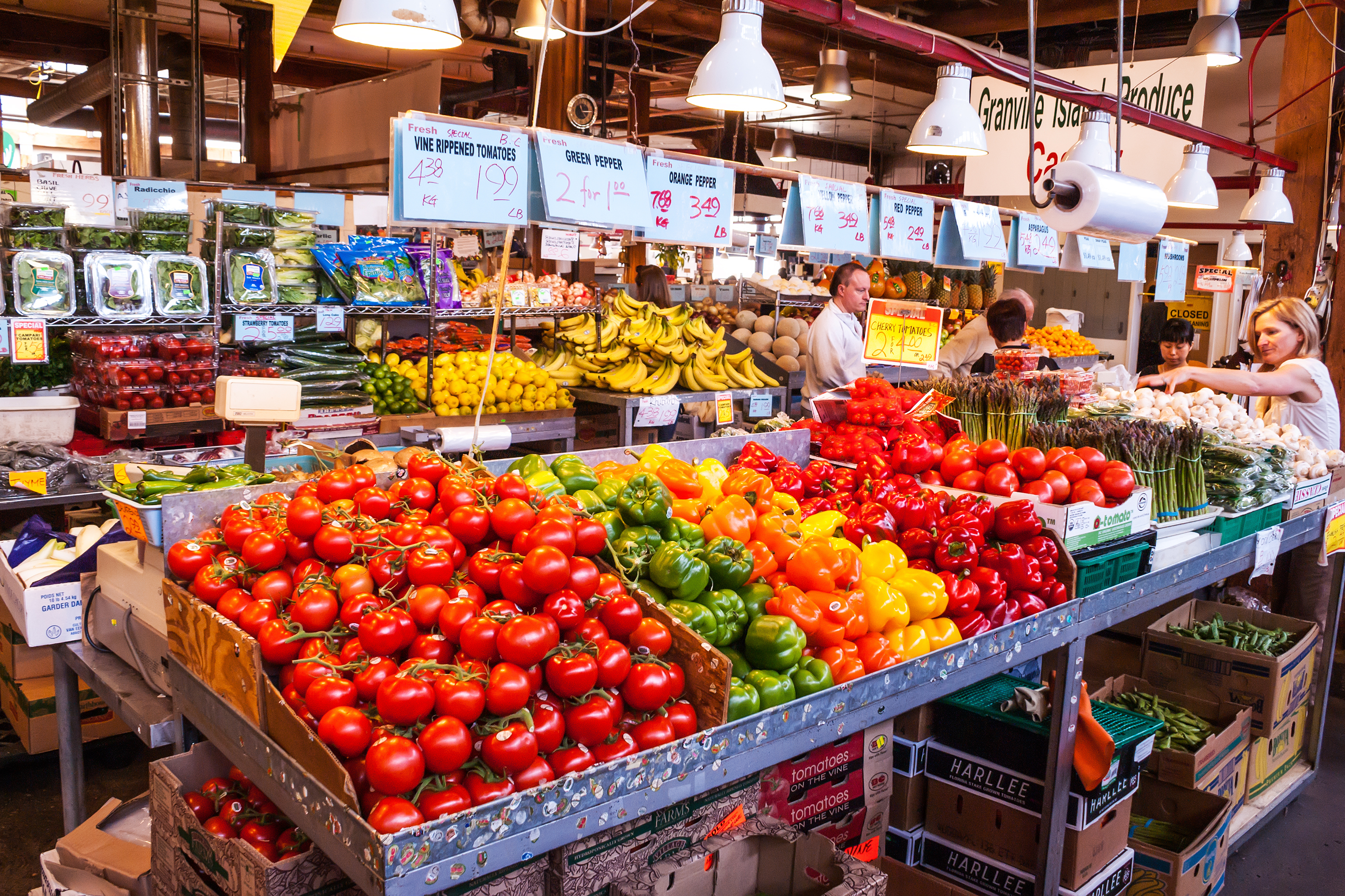 Shutterstock 139555532 Granville Island Public Market In Vancouver. It's Home To Over 100 Vendors Offering Fresh Seafood, Sweets, Meats, Etc