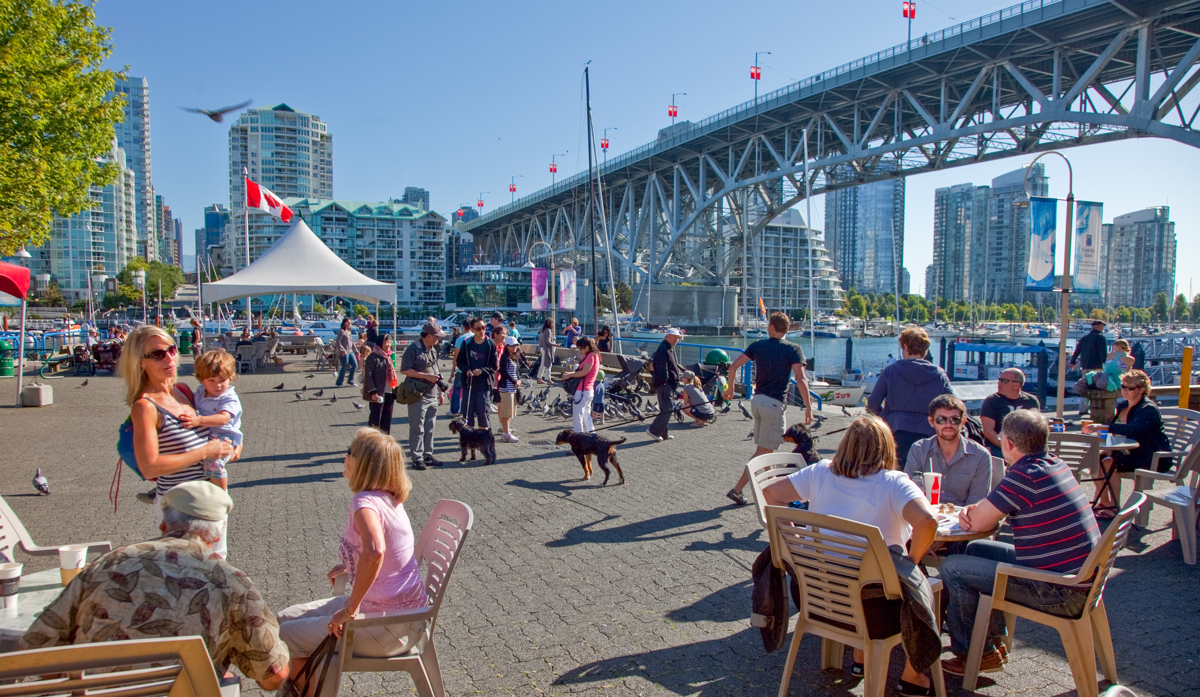 Nyd En Frokost I Solskinnet På Havnekanten Ved Granville Island Public Market Istock 506761663