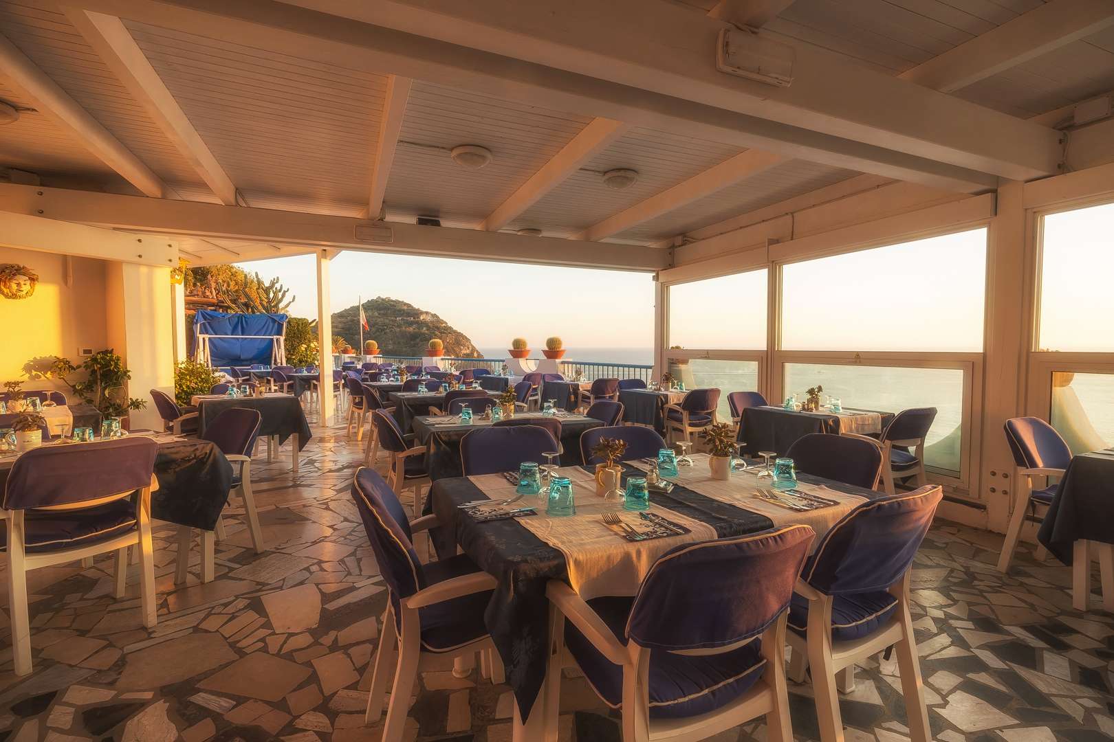 Villa Marias koselige restaurant med formidabel utsikt