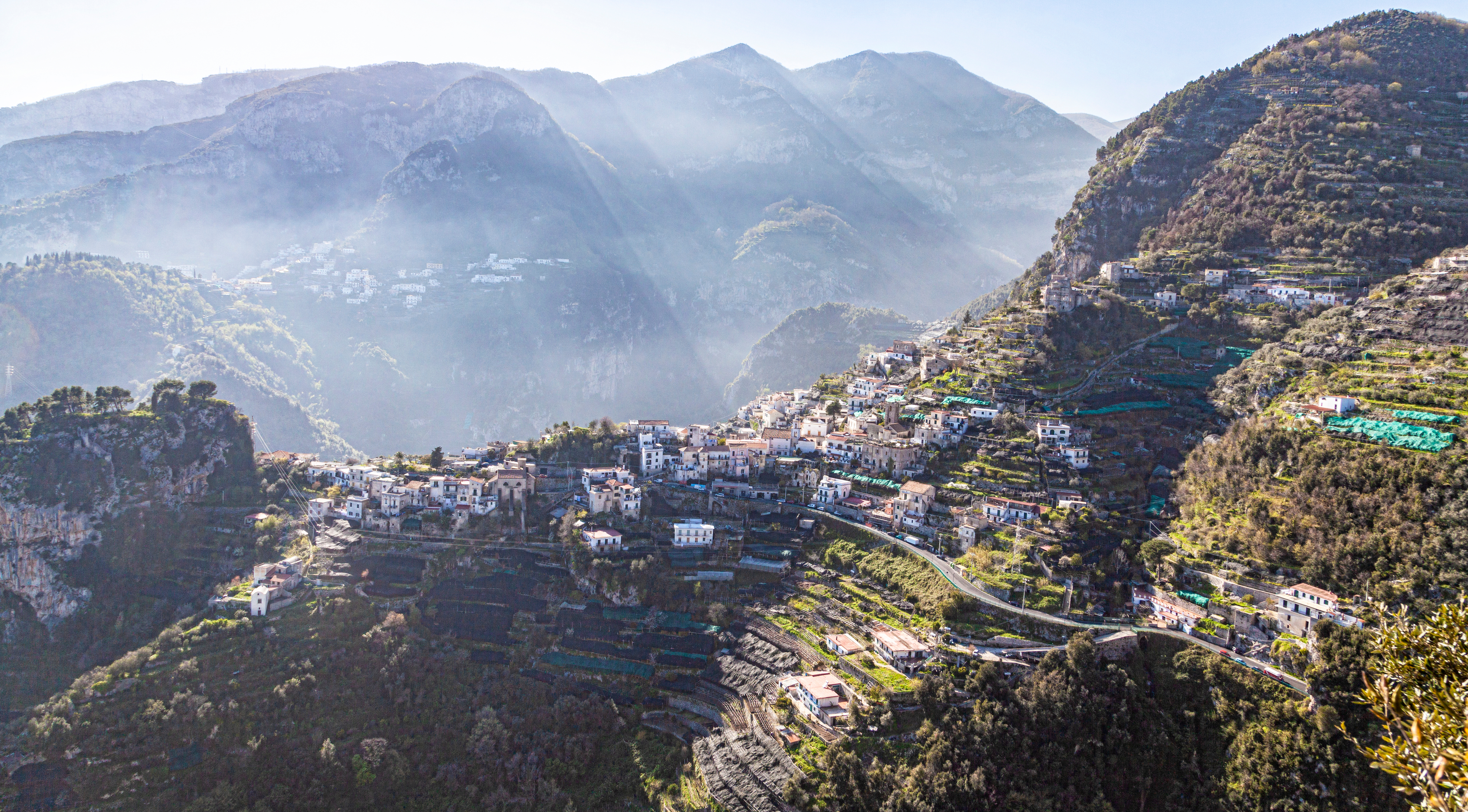 Ravello er omgitt av gamle dyrkingsterrasser