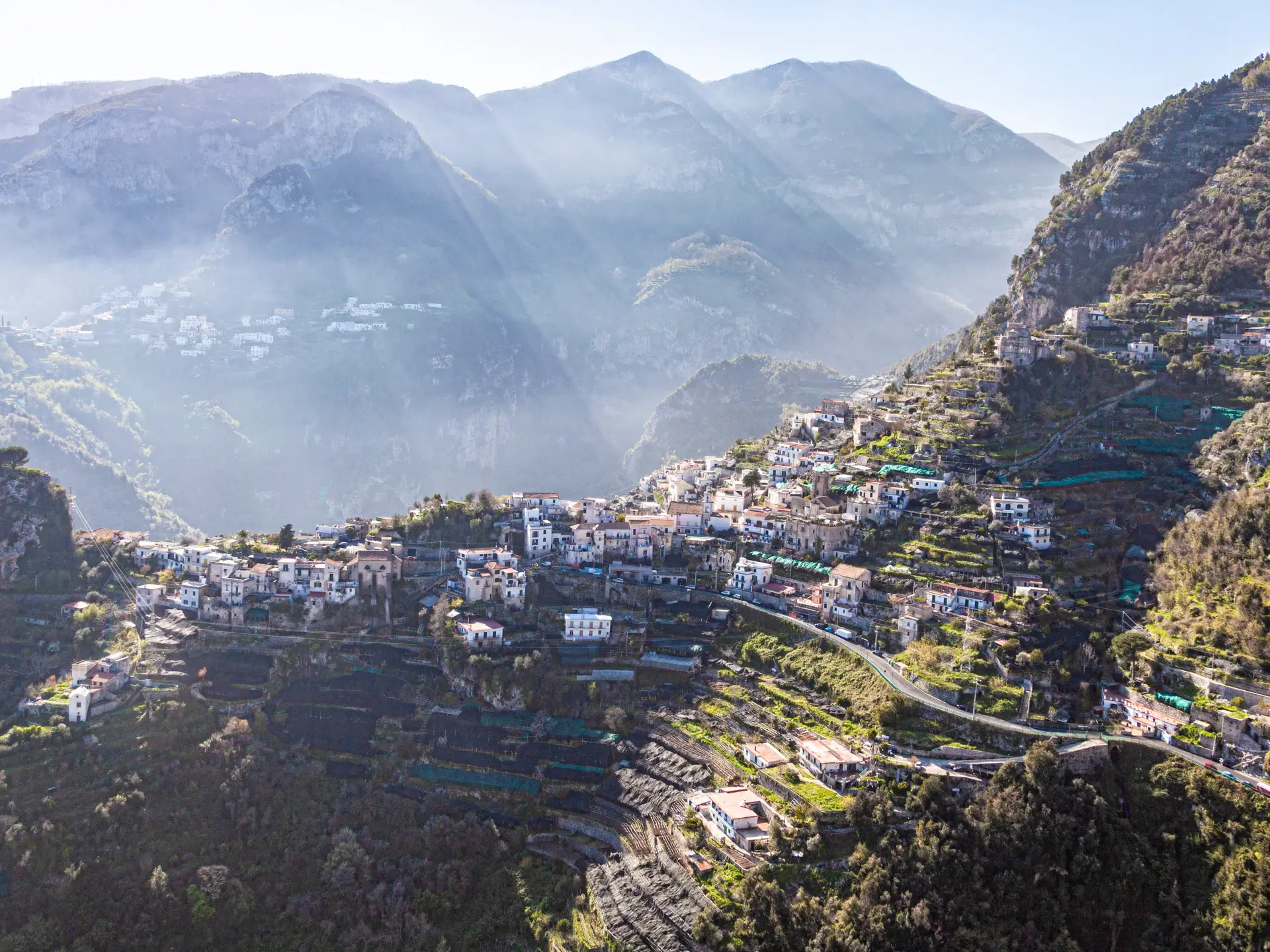 Ravello er omgitt av gamle dyrkingsterrasser