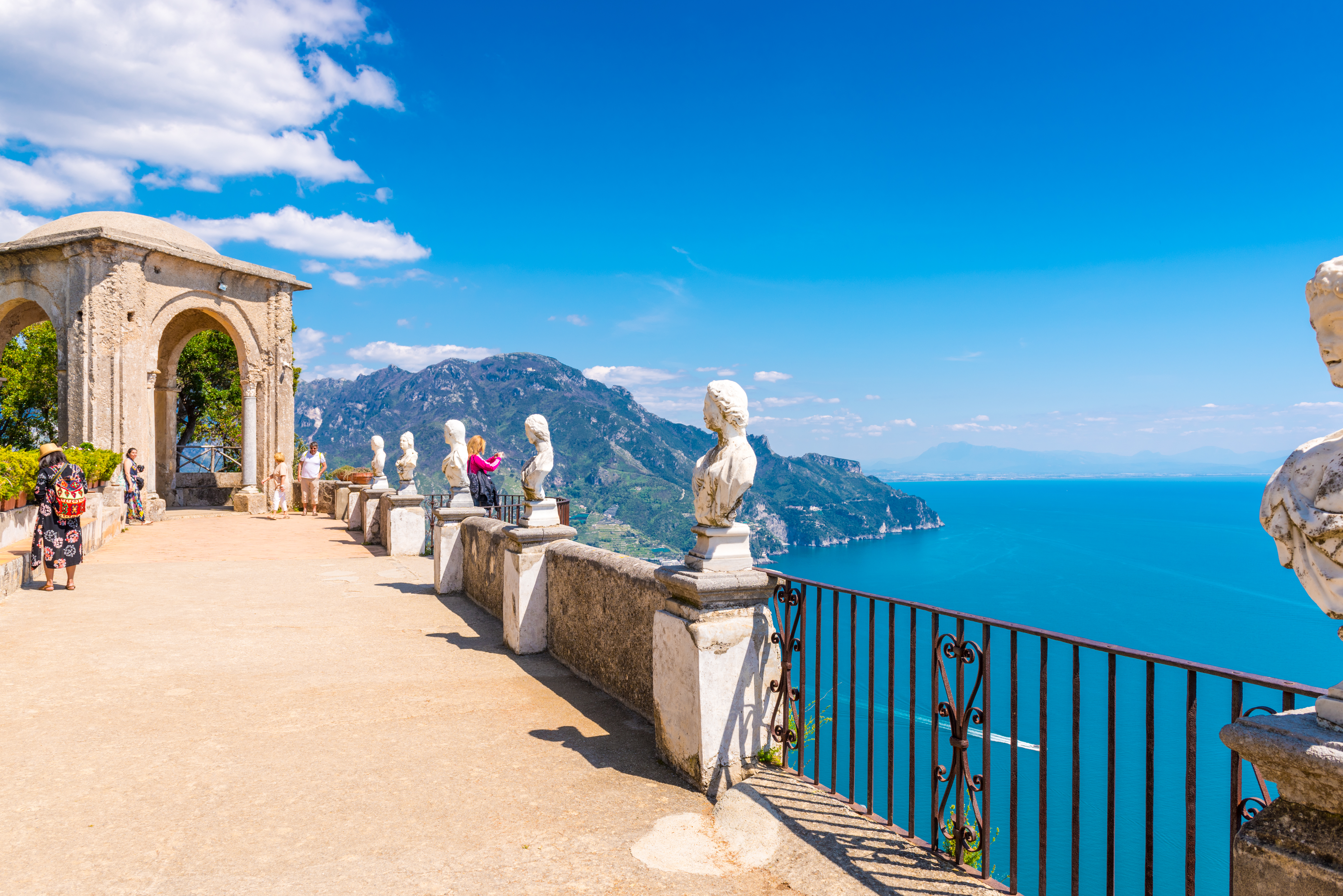 Terrassen ved utsiktspunktet Belvedere i Ravello
