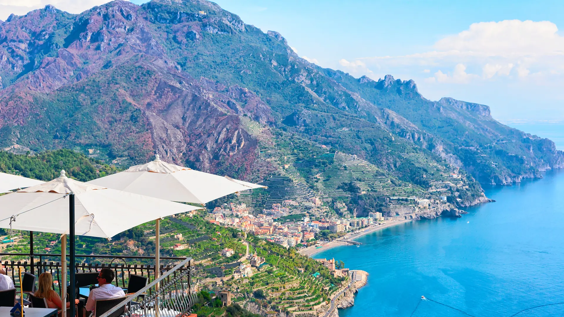 Restaurant med utsikt i Ravello