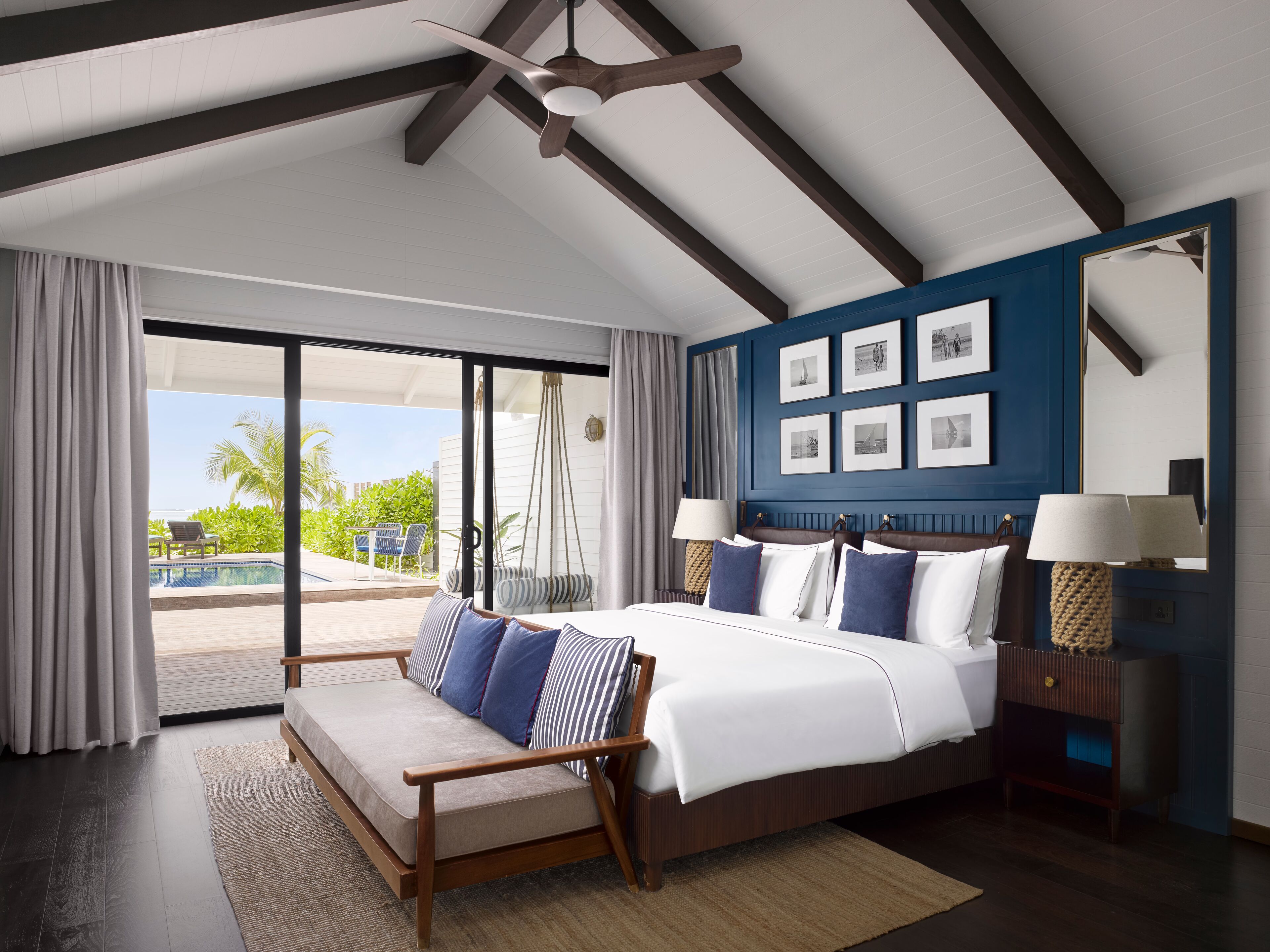Villa Nautica Deluxe Beach Pool Villa Bedroom 4K