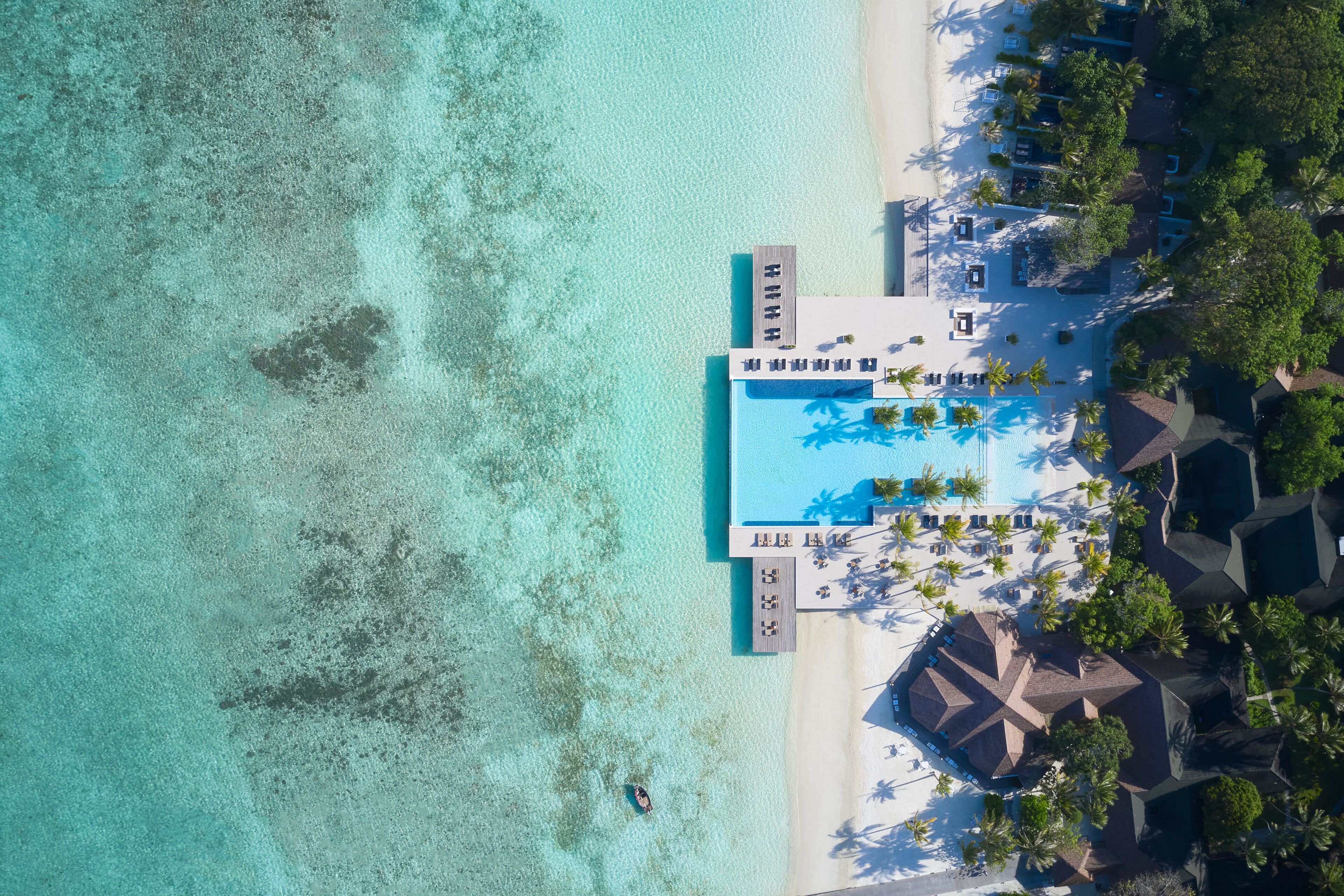 Villa Nautica Main Pool Aerial 4K