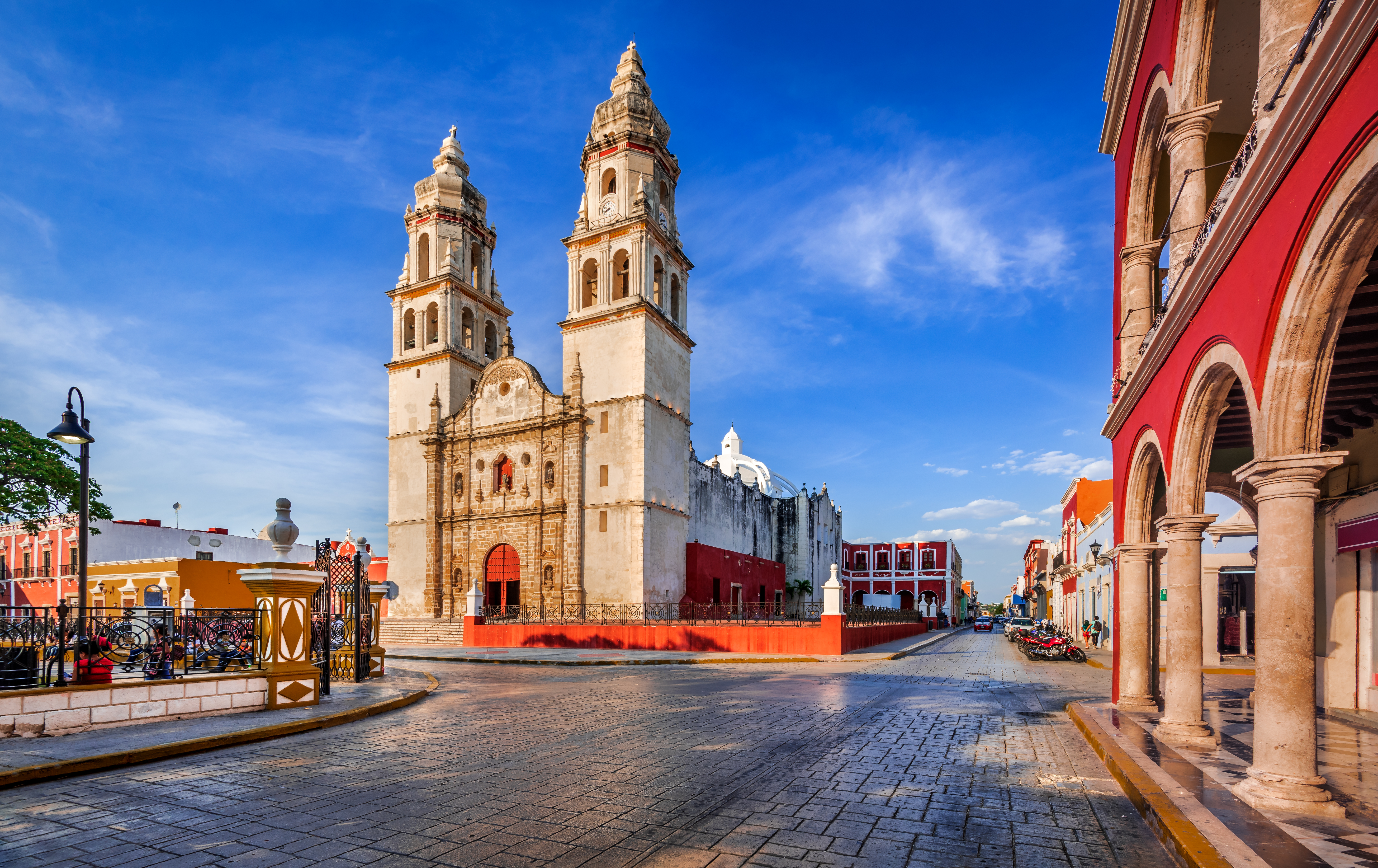 Shutterstock 1748604251 Campeche, Mexico. Independence Plaza In Old Town Of San Francisco De Campeche, Yucatan Heritage.