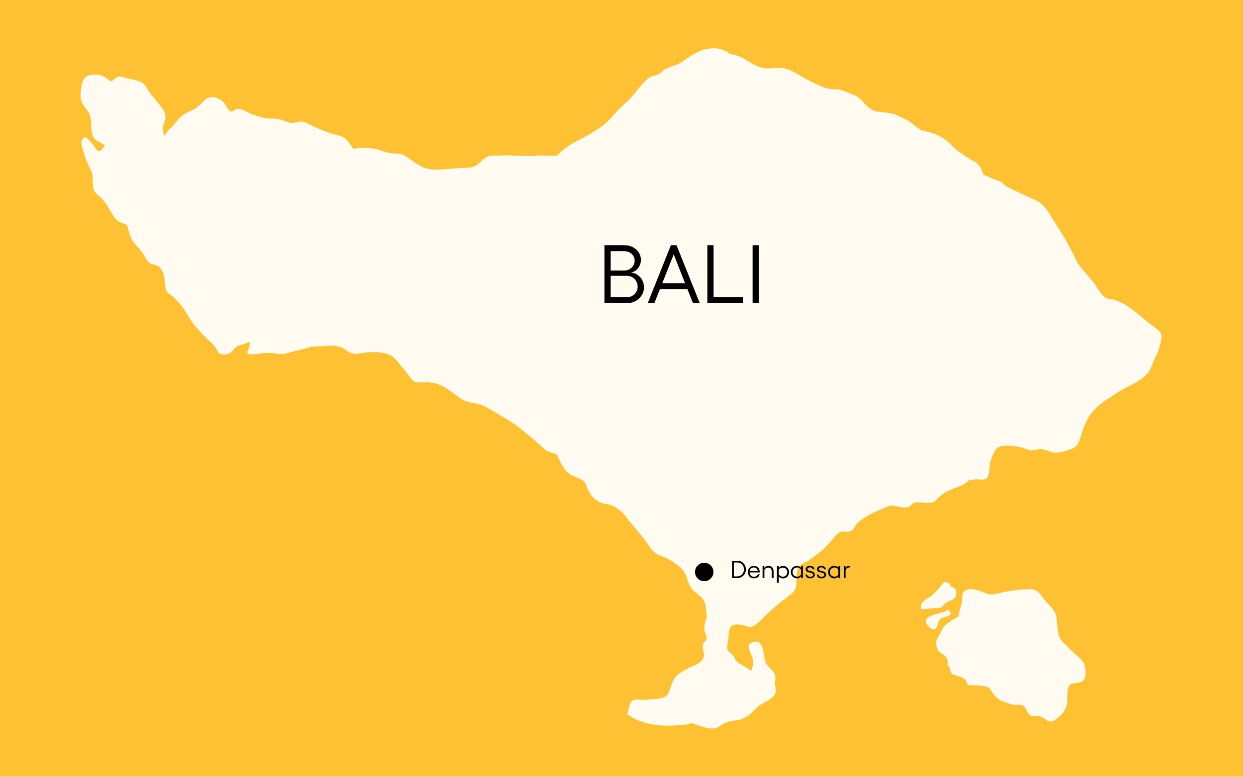 Kort over Bali
