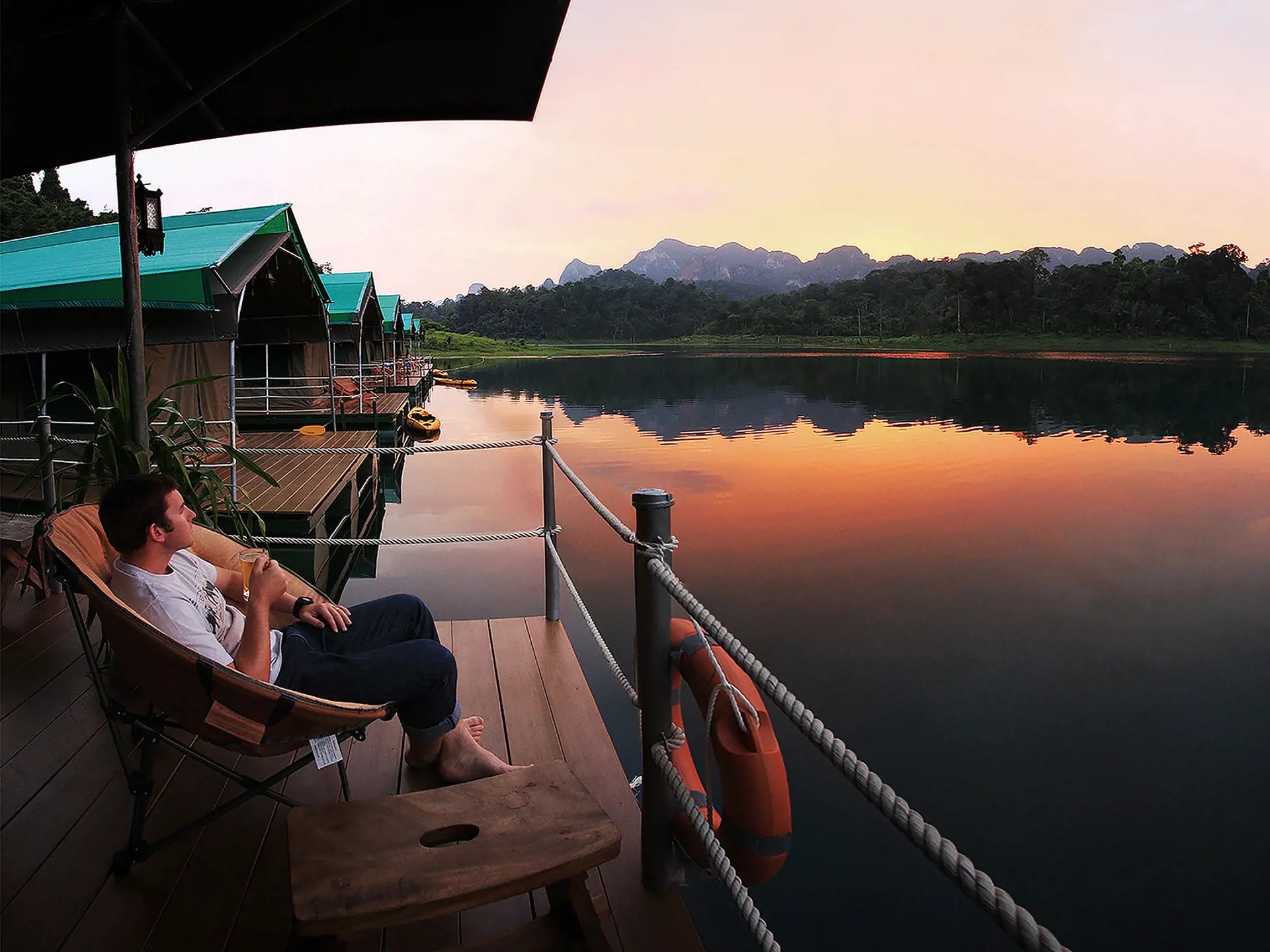 l8 Elephant Hills Rainforest Camp Cheow Larn Lake Khao Sok National Park Thailand Sunset Relaxation.jpg
