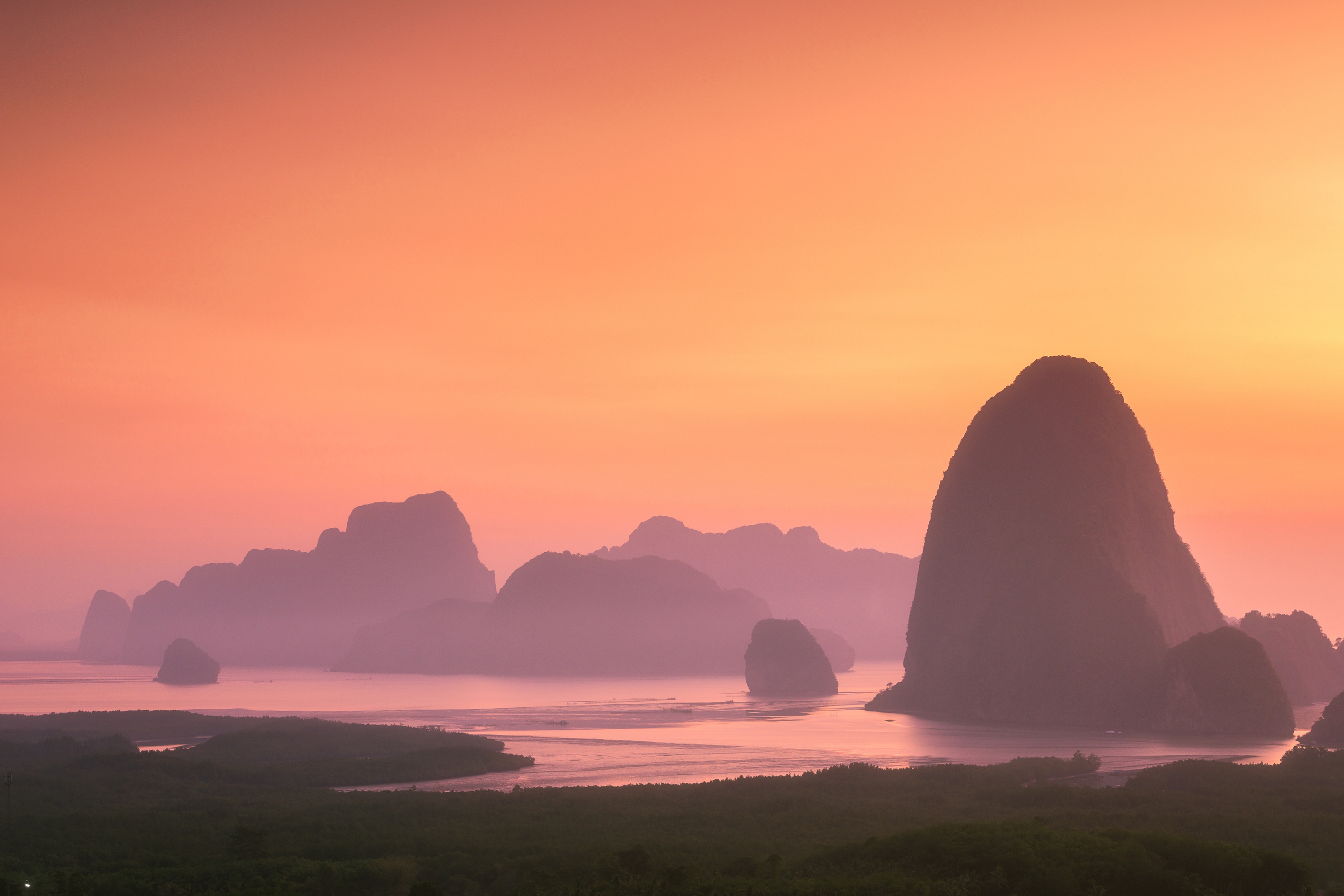 Kystlandskab I Krabiprovinsen I Thailand