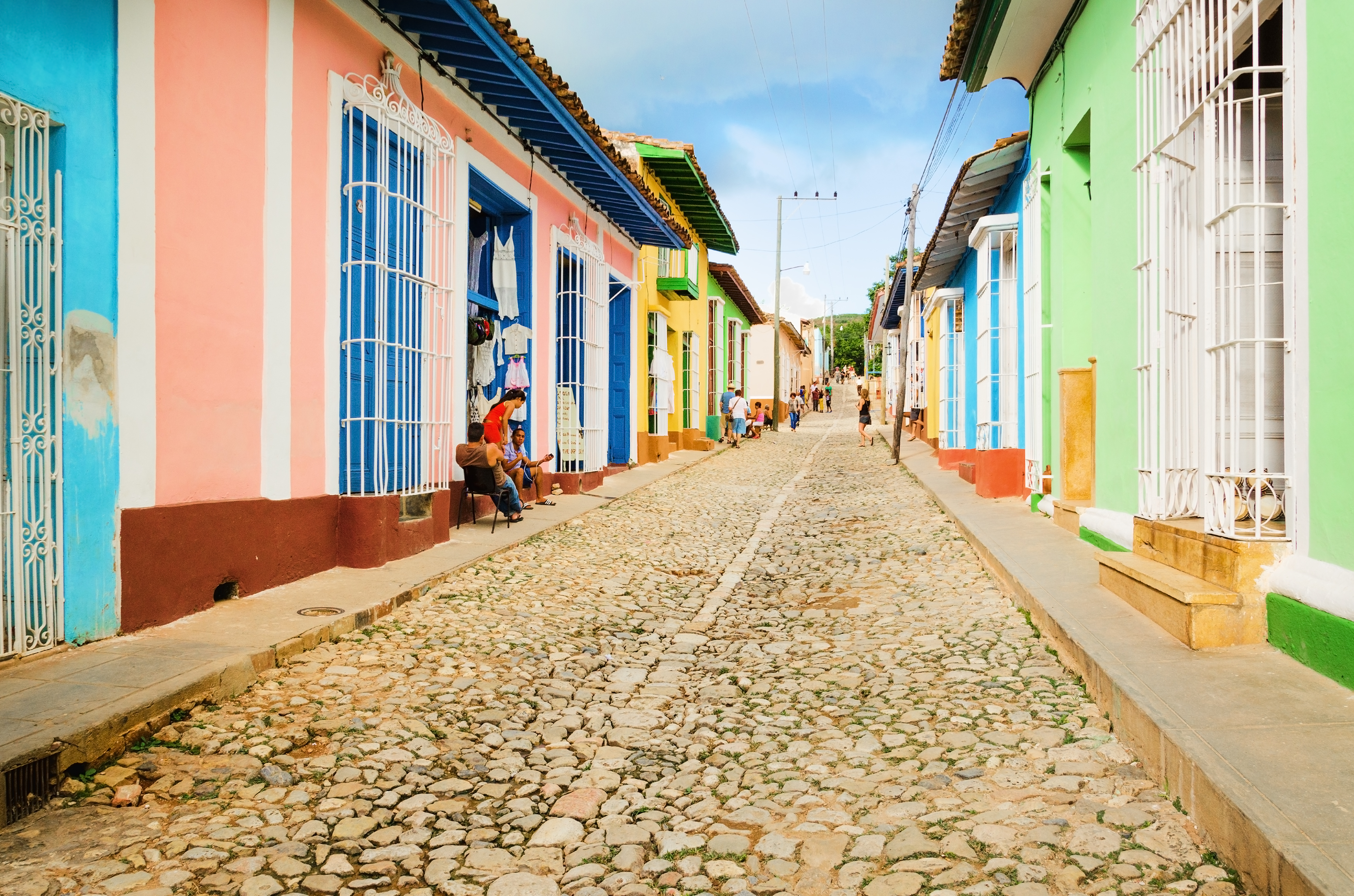 Colorful Traditional Houses In The Colonial Town Of Trinidad In Cuba
