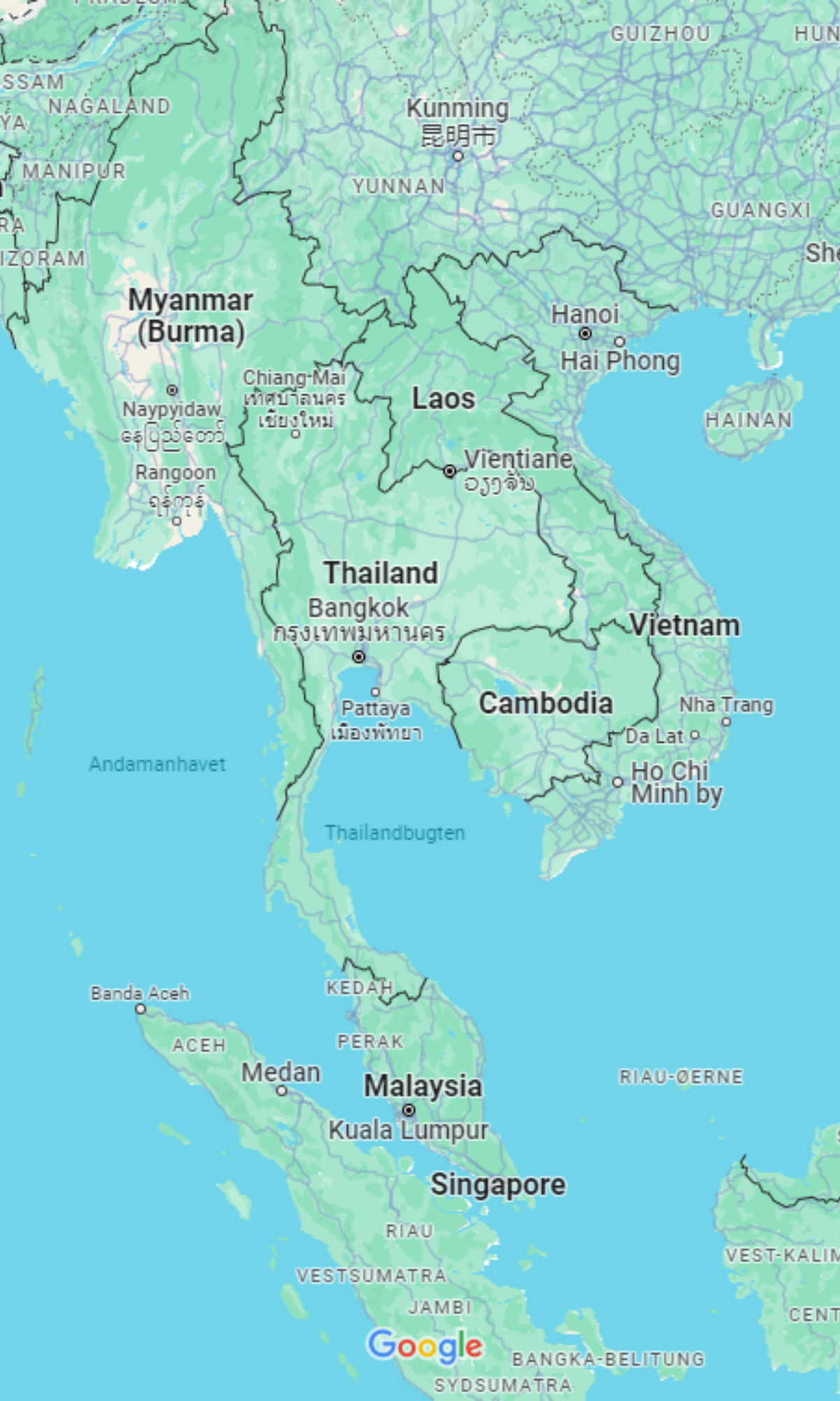 Map Of Thailand