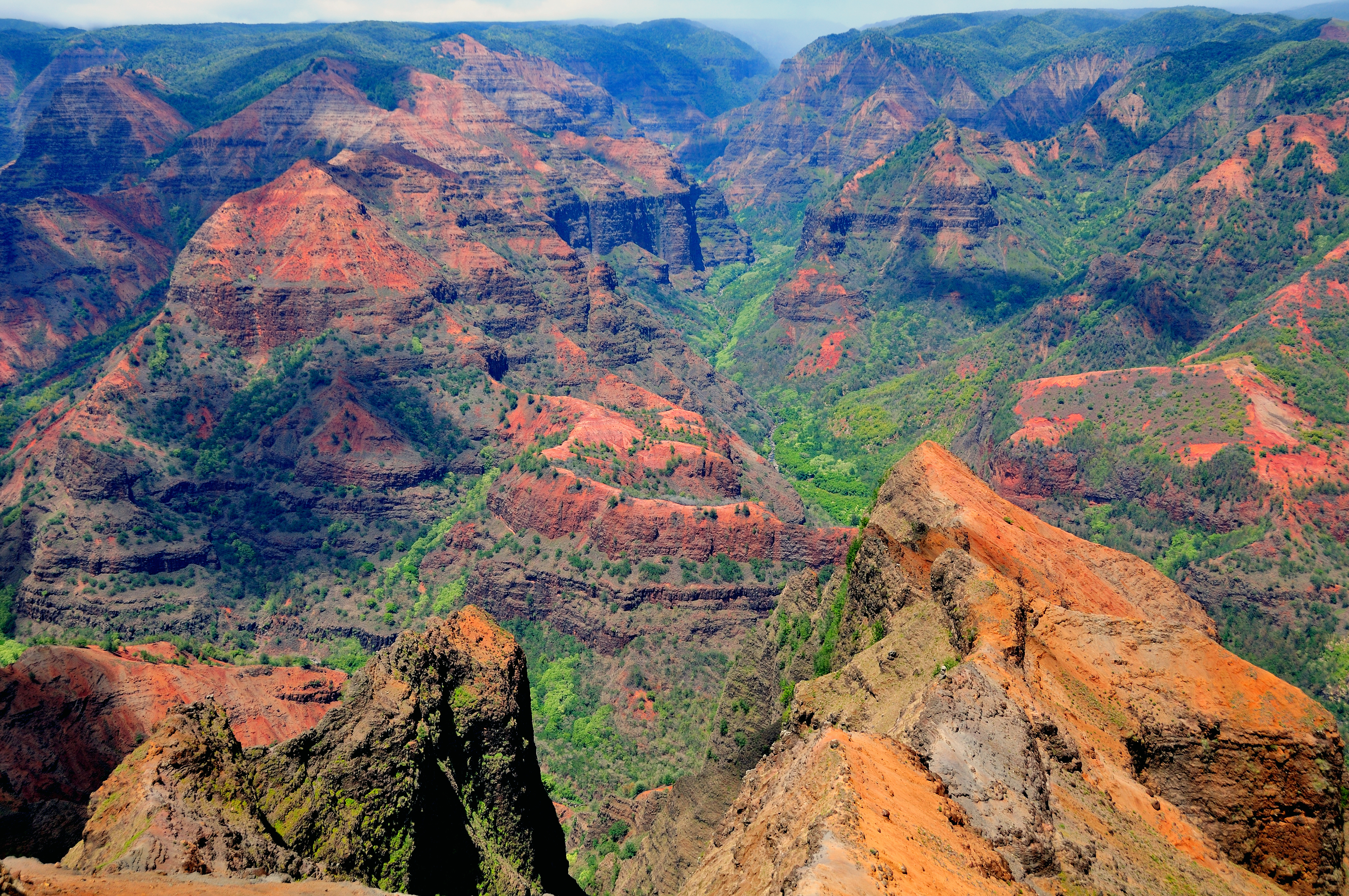 This picture is taken of Waimea Canyon on a sunny day on the Hawaiian Island of Kauai.jpg