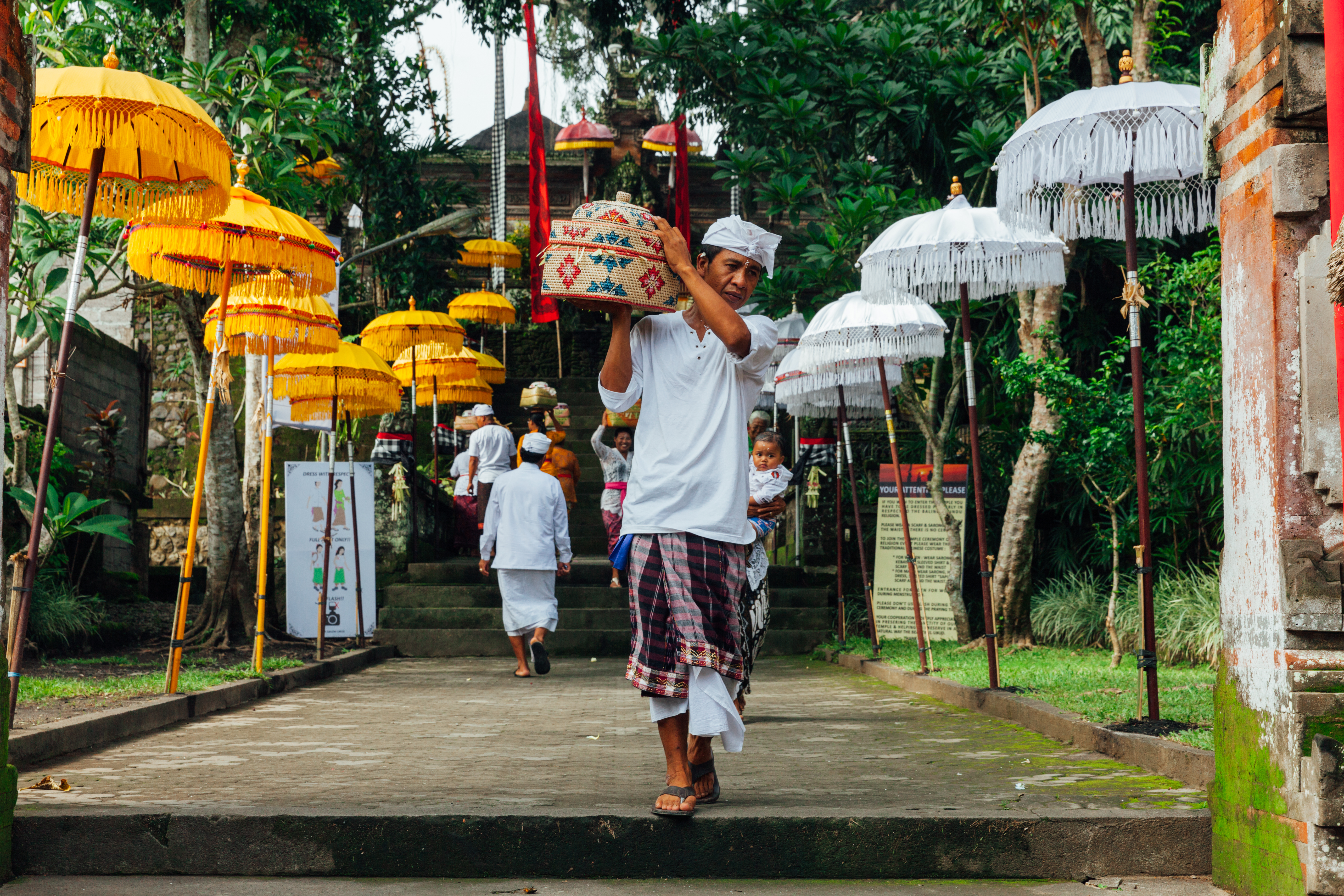 Balinese Man In Traditional Clothes During The Celebration Before Nyepi Ubud