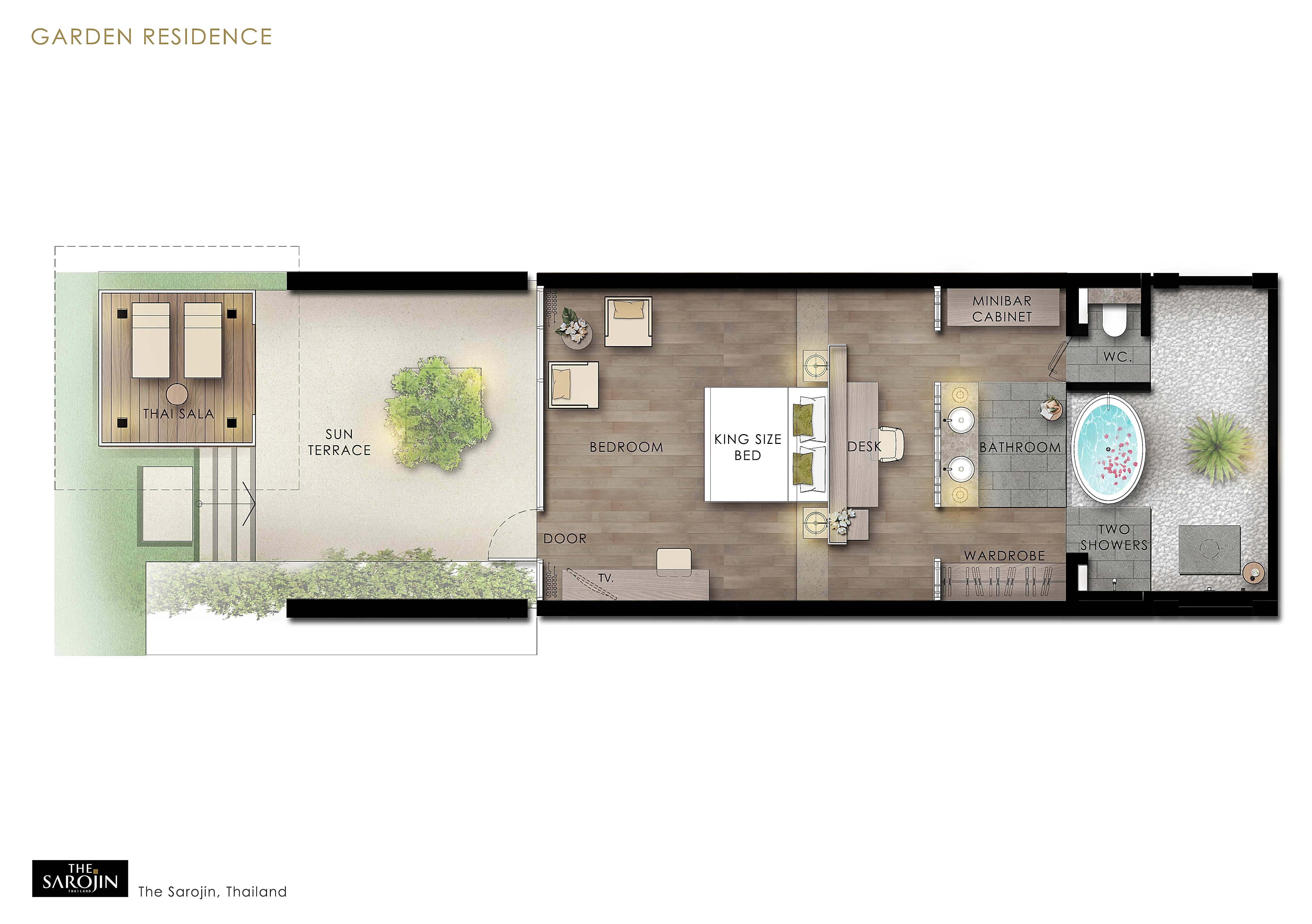 GR#4 Garden Residence Room Layout