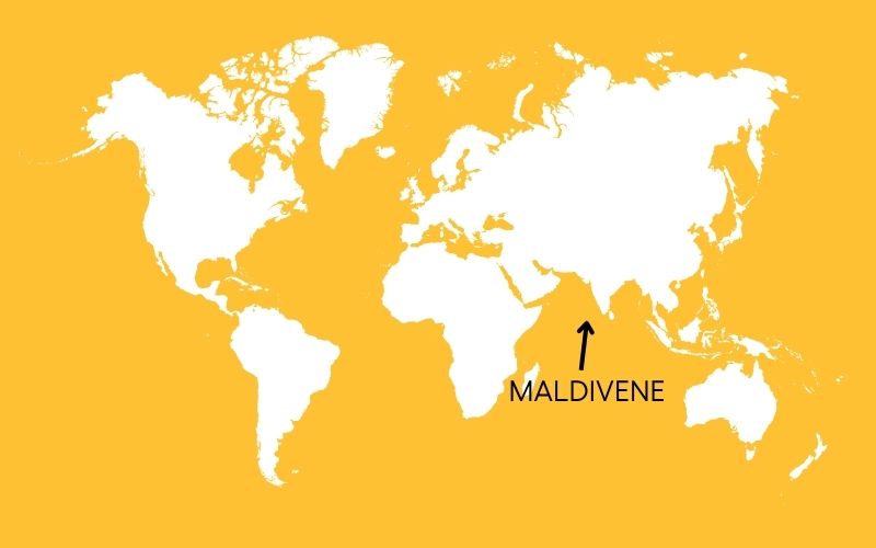 Maldiverne Verdenskort NO