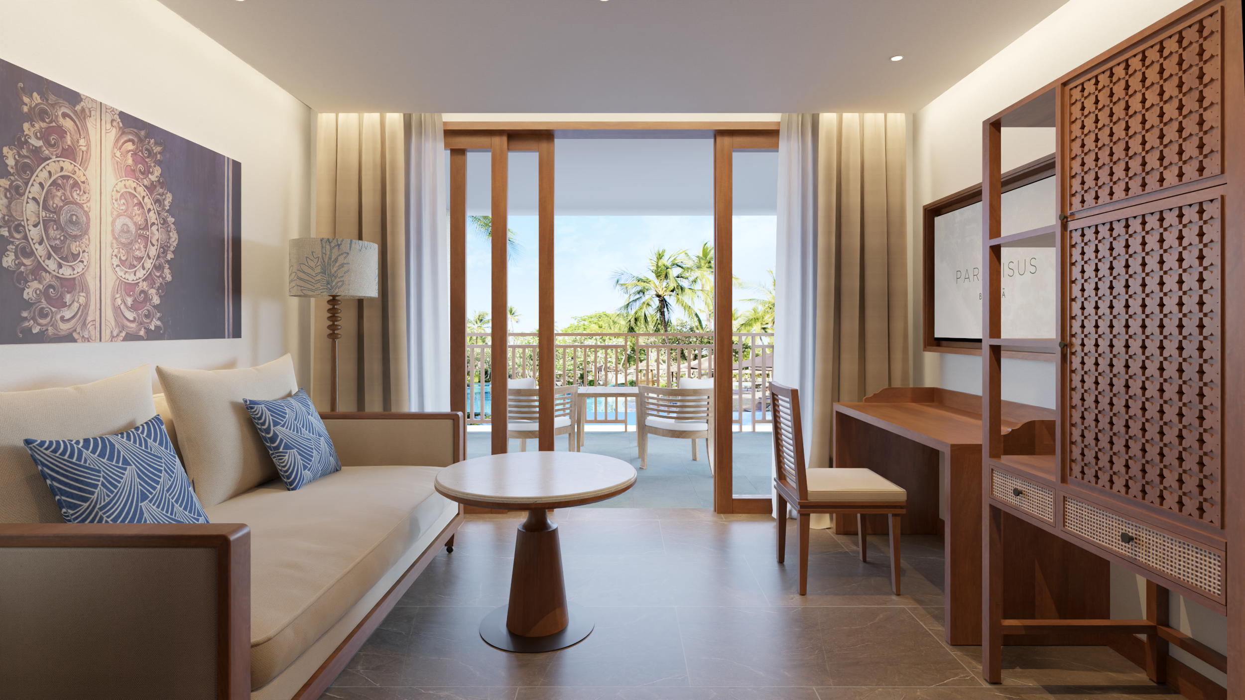 Junior Suite Garden View Living Room