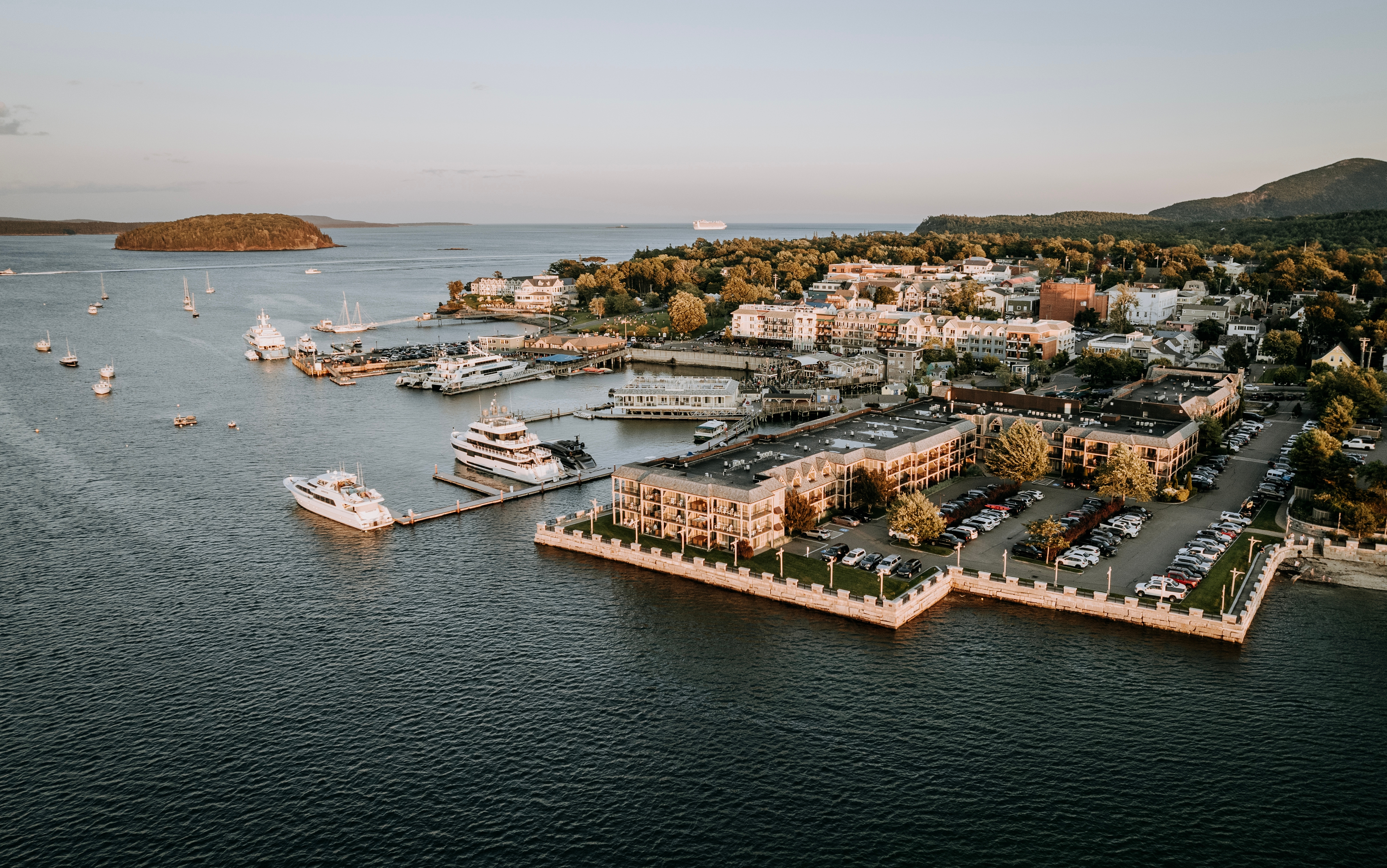 Shutterstock 2423158437 BAR HARBOR, MAINE JANUARY 20, 2024 Aerial View Of Bar Harbor, Maine And Acadia National Park