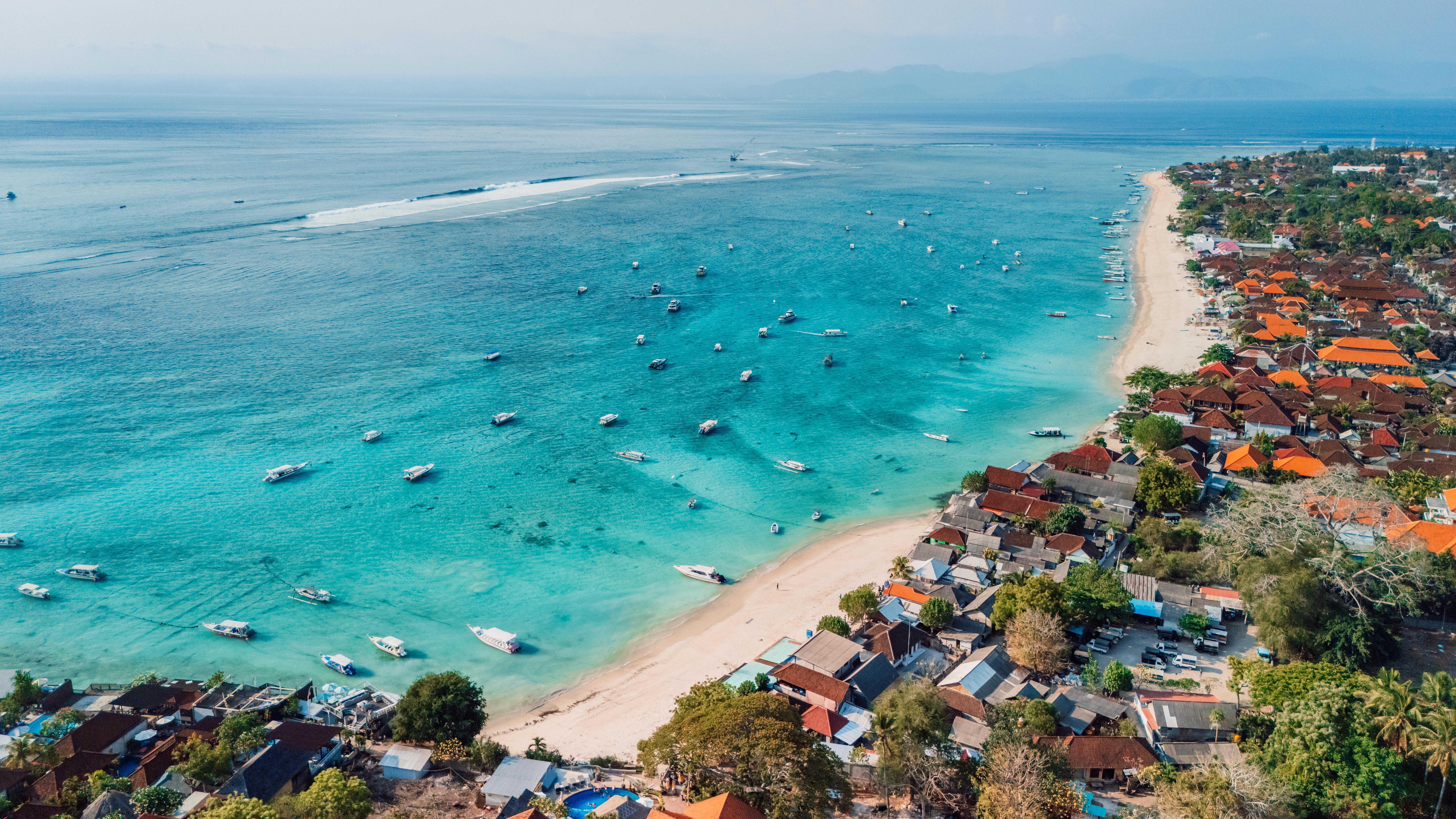 Mushroom Bay på Nusa Lembongan på Bali.