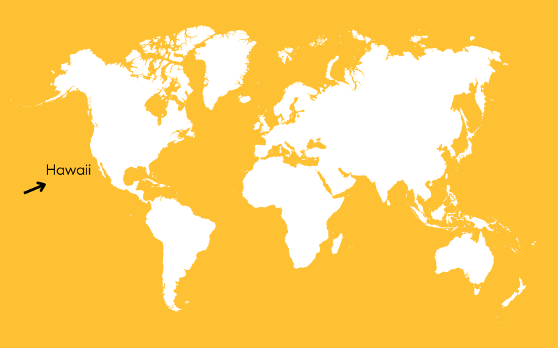 Hawaii Verdenskort