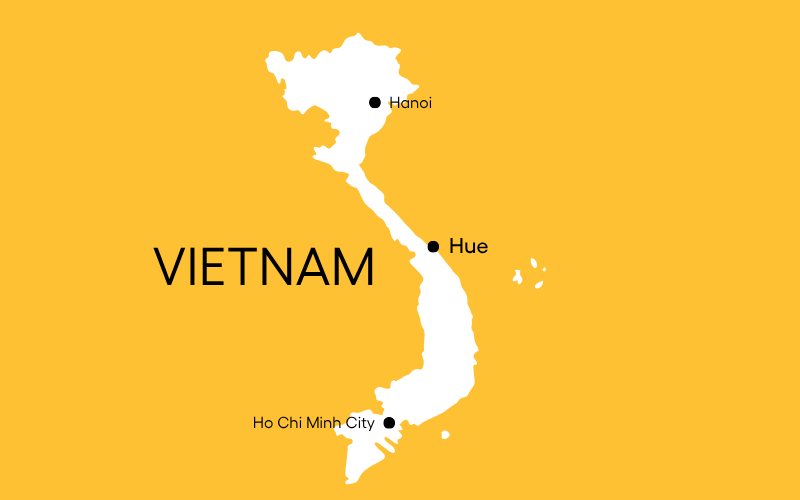 Vietnam Kort Med Hue