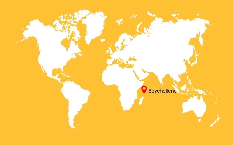 Seychellerne På Verdenskort NO