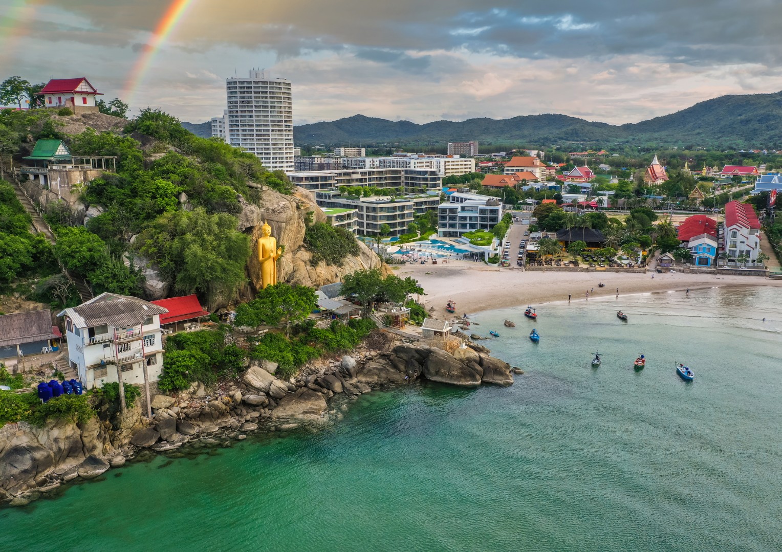 Khao Takiab Også Kendt Som Chopstick Hill Syd For Hua Hin I Thailand