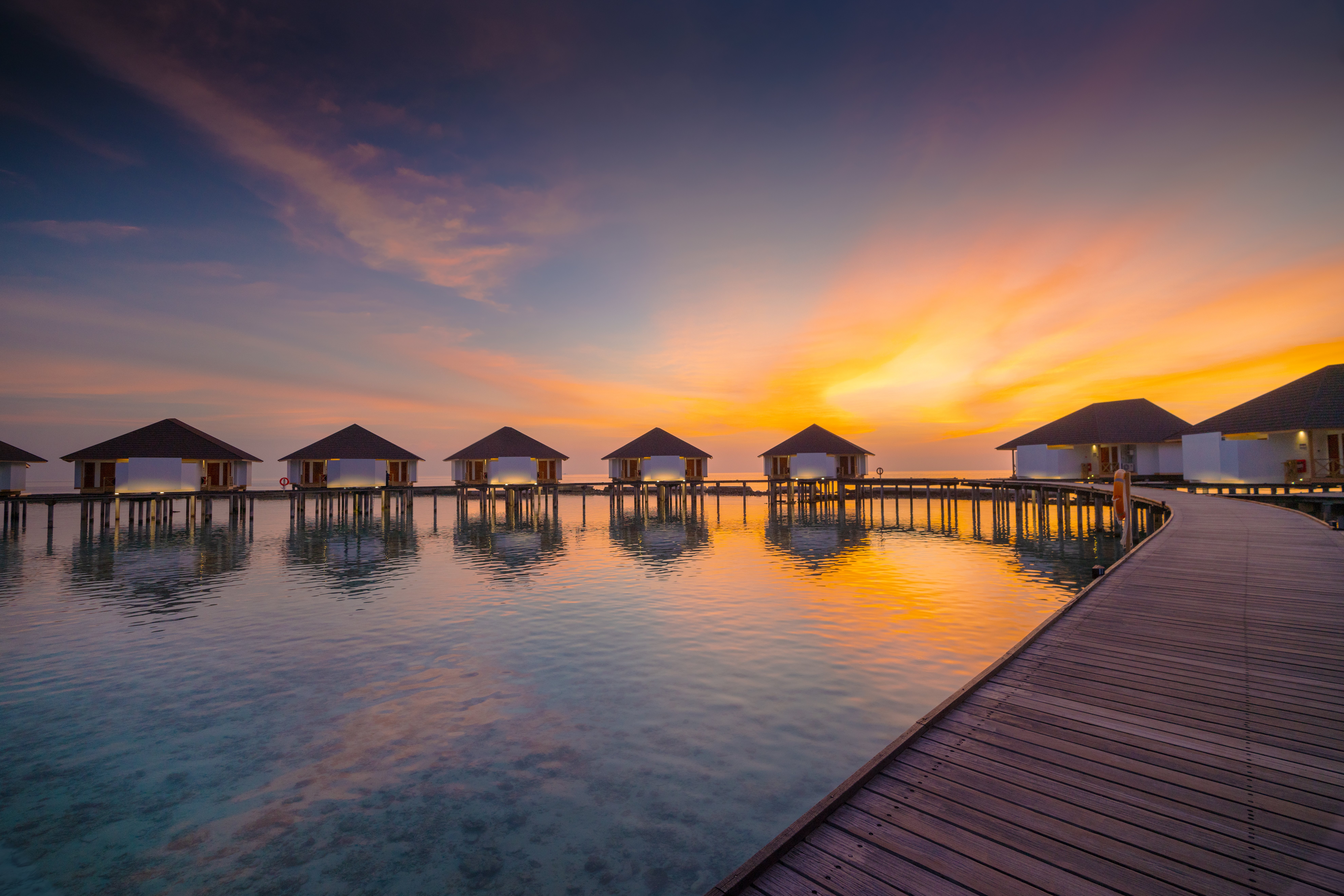 Elaidhoo Maldives By Cinnamon Water Bungalow Sun Set