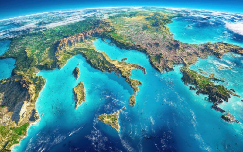 Italien Oppefra