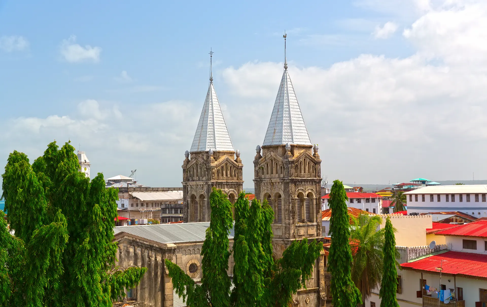 Shutterstock 497904895 Beautiful View At Towers Of St.Joseph's Catholic Cathedral In Stone Town, Zanzibar, Tanzania