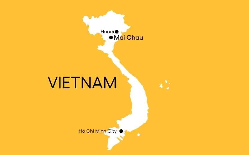 Vietnam Kort Mai Chau