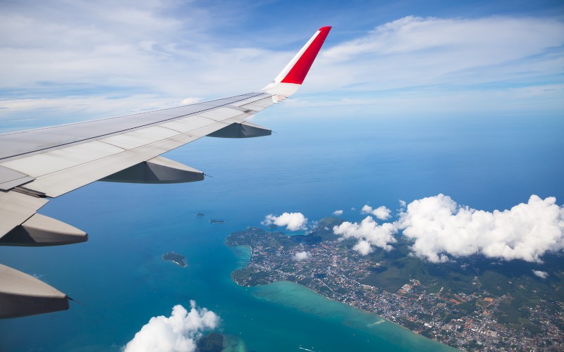 Phuket Thailand Set Fra Vinduet I Et Fly