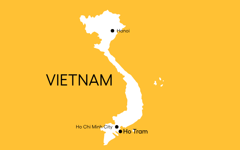Vietnam Kort Med Ho Tram