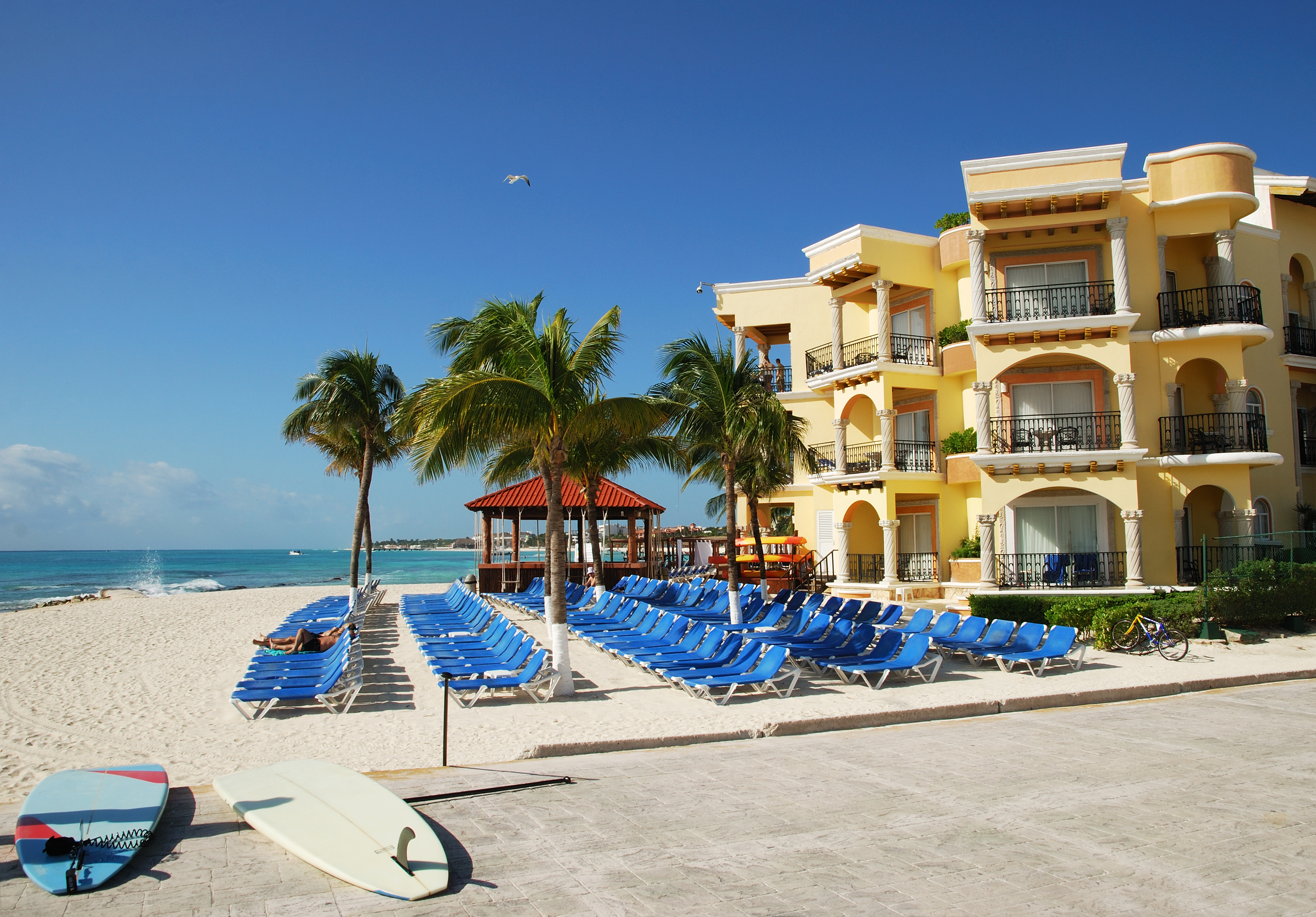 Shutterstock 96326789 The Sunny Resort Straight On A Beach In Playa Del Carmen Town, Mexico.