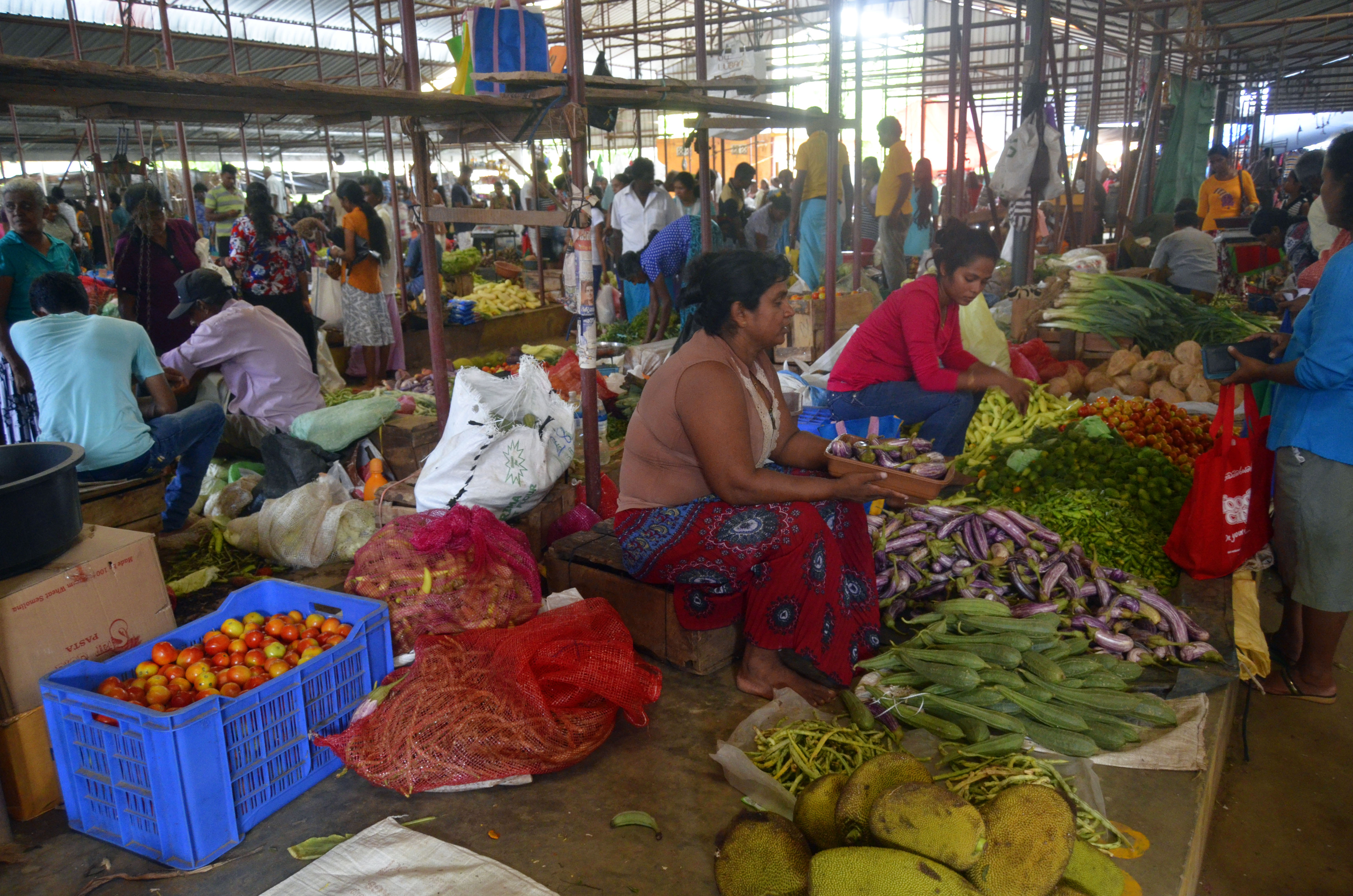 Shutterstock 1123091993 (Tangalle, Sri Lanka, April 12, 2018 In New Market Complex, Sri Lankan Farmers Sell Their Crops Of Fruits And Vegetables On Platforms In A Hall.)